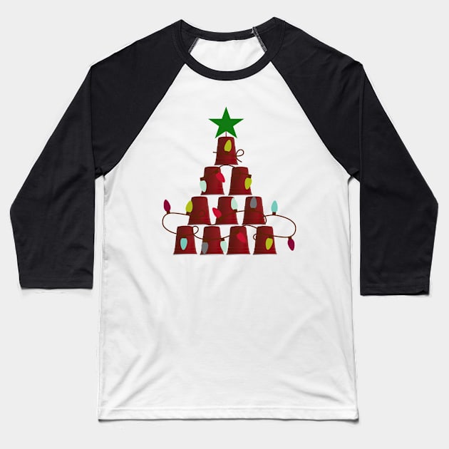 Red Cup Christmas Baseball T-Shirt by BoozeHound